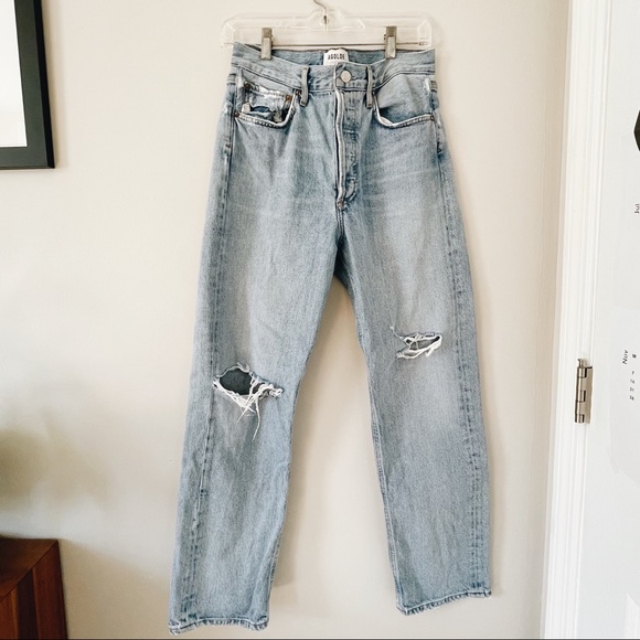 AGOLDE 90’s Loose Fit Light Wash Jeans SZ 26 A069C- 1141 - Picture 2 of 8